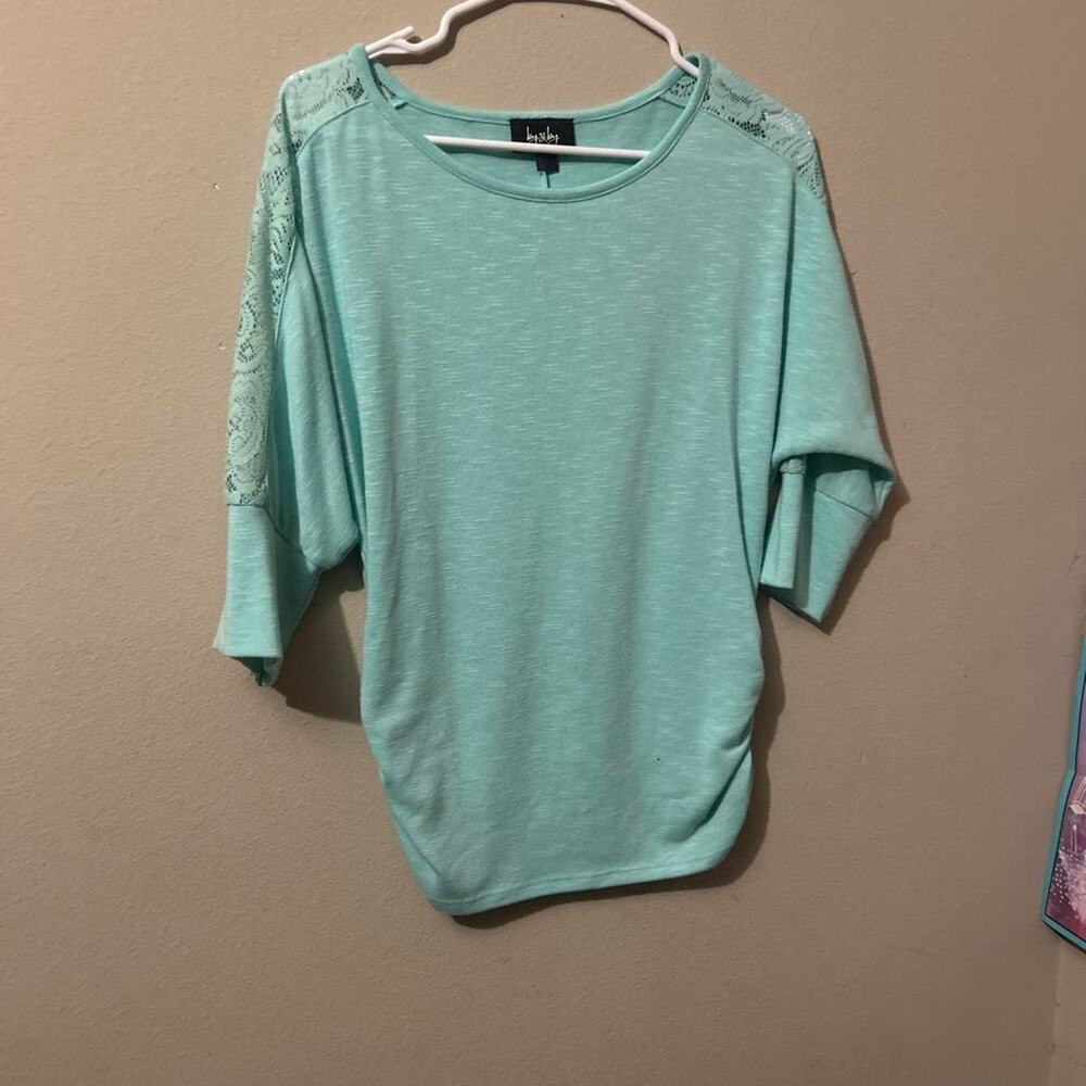 Light blue teal blouse with